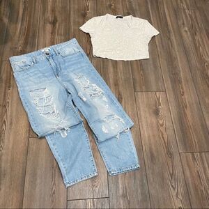 Gray TOPSHOP cropped Tshirt 6